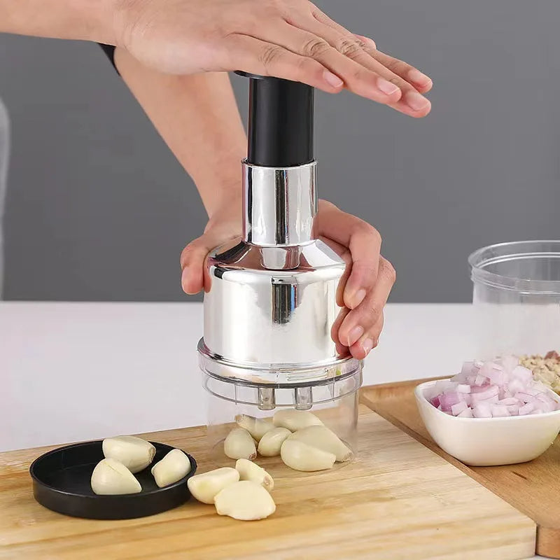 Garlic Chopper Hand Press – Multi-Function Manual Food Cutter