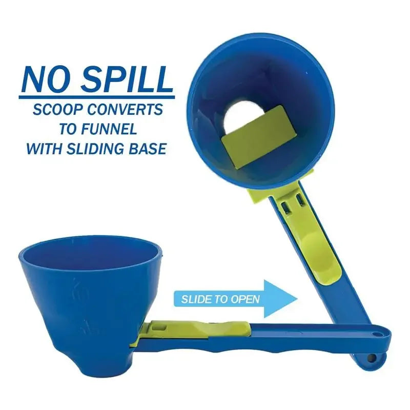 No-Spill Sliding Scoop Funnel™