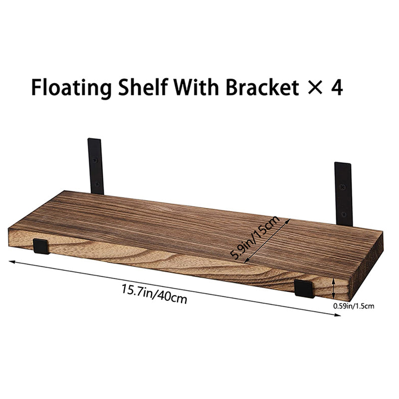Rustic Wall Shelf Set for Kitchen, Bath & Living