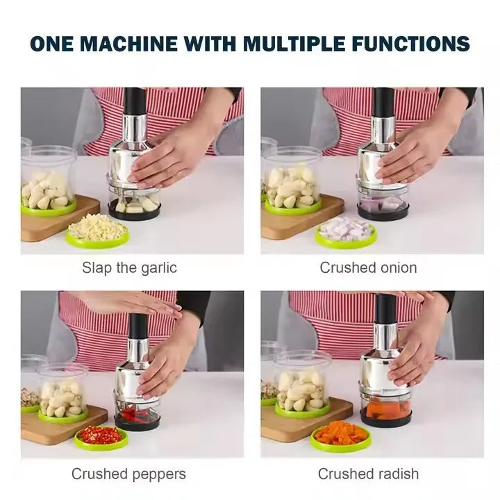 Garlic Chopper Hand Press – Multi-Function Manual Food Cutter