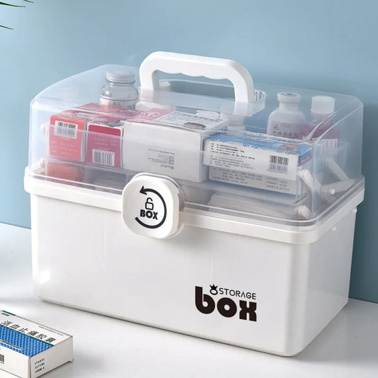Portable Multi-Layer Medicine Storage Box First Aid Kit