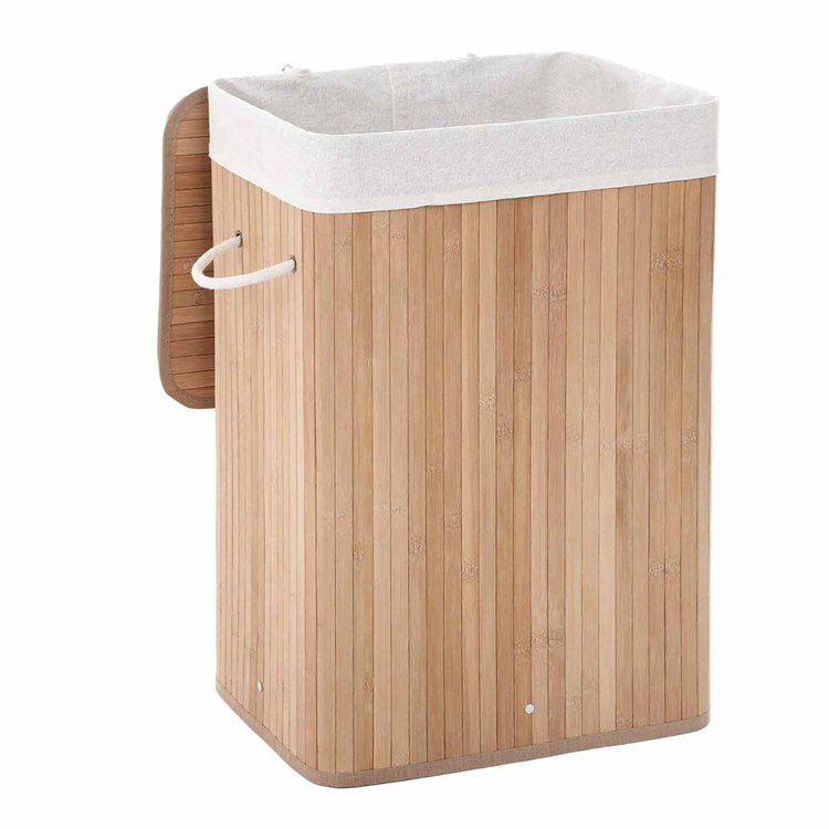 Stylish Bamboo Laundry Bin with Durable Rope Handles