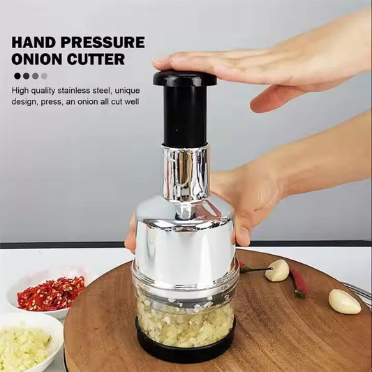 Garlic Chopper Hand Press – Multi-Function Manual Food Cutter