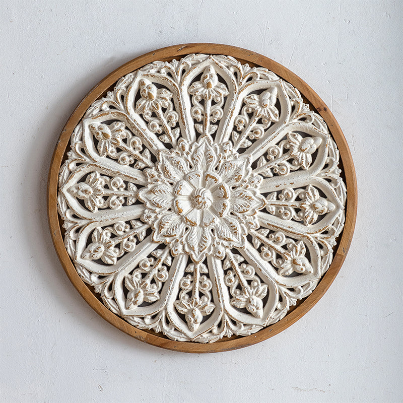 Elegant Wooden Carved Wall Art for Home