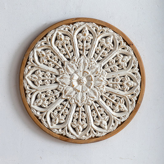 Elegant Wooden Carved Wall Art for Home