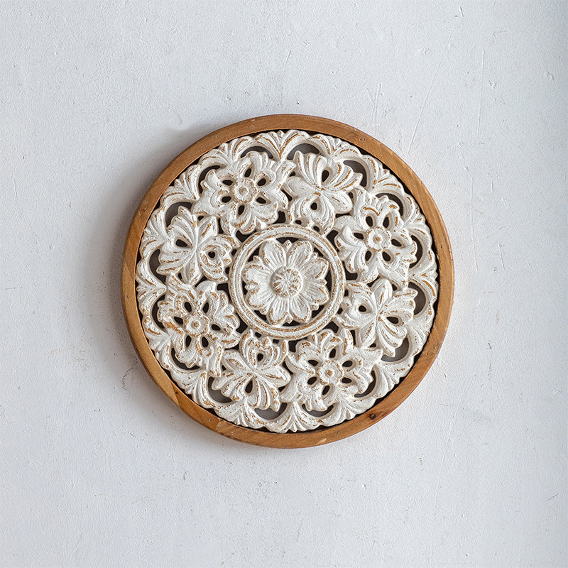 Elegant Wooden Carved Wall Art for Home