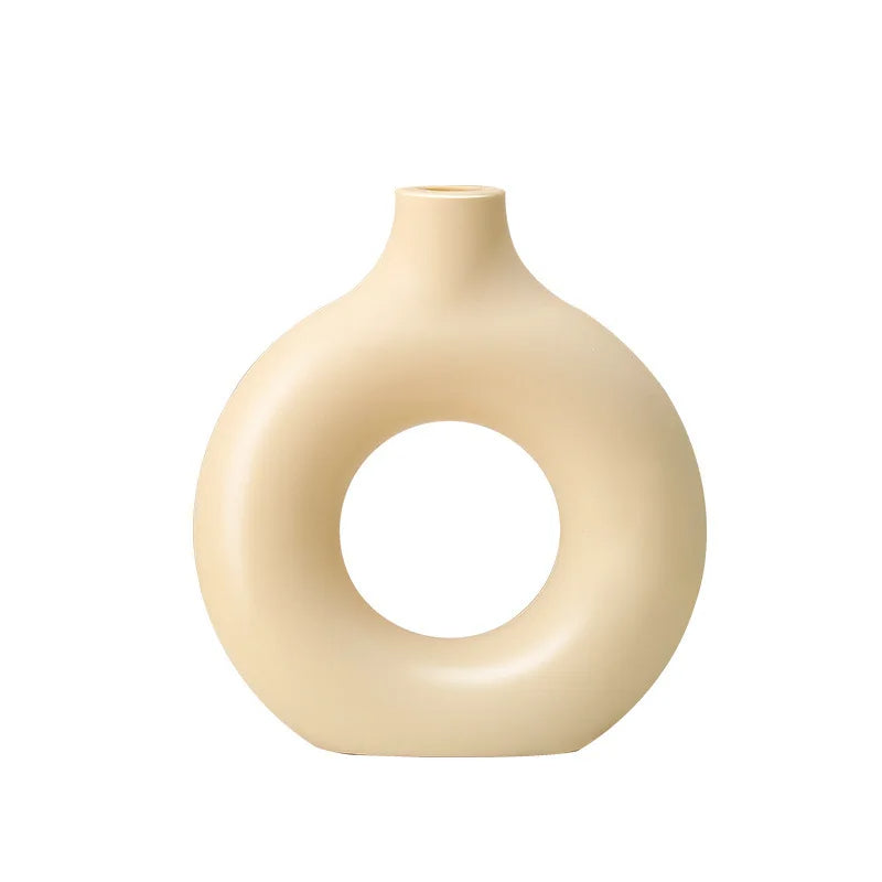 Modern Art Deco Donut Vase for Home Decoration
