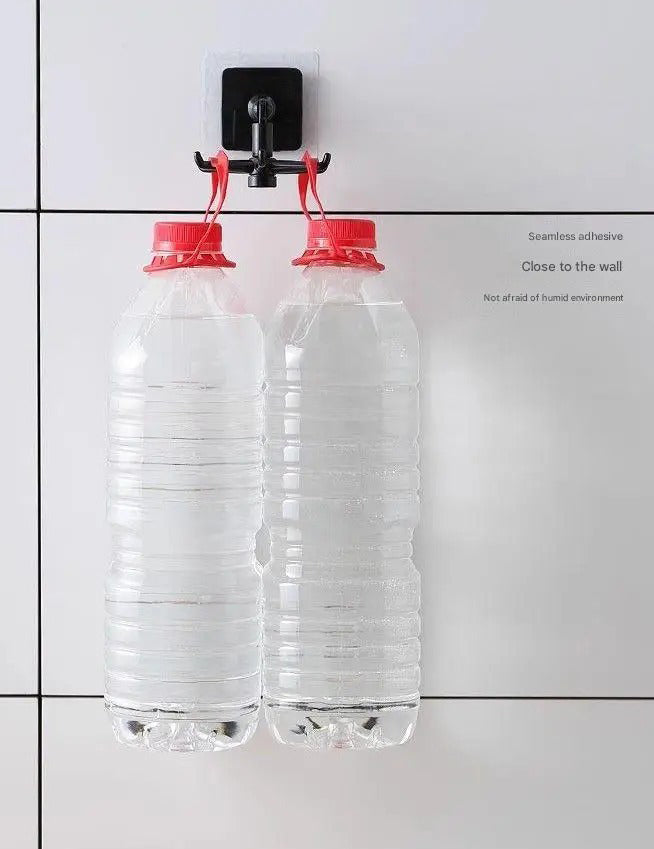 Heavy-Duty 6-Jaw Adhesive Hook 360° Rotating Space-Saving Hanger